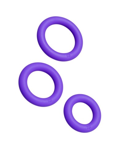 ROMP REMIX TRIO SET DE 3 ANILLOS PARA PENE SILICONA MORADO