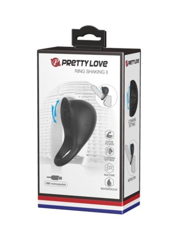 PRETTY LOVE ANILLO VIBRADOR PARA PENE CON LENGUA NEGRO PRETTY LOVE ANILLO VIBRADOR PARA PENE CON LENGUA NEGRO