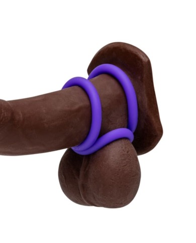ROMP REMIX TRIO SET DE 3 ANILLOS PARA PENE SILICONA MORADO