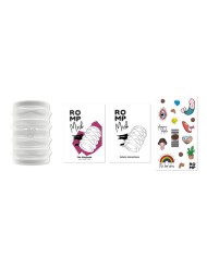 ROMP MOSH MASTURBADOR MASCULINO TRANSPARENTE CON FUNDA REVERSBLE DE 6 CM