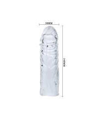 BAILE FUNDA TRANSPARENTE PARA EL PENE EN SILICONA 13 CM