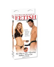 FETISH FANTASY SERIES ARNES HUECO VIBRADOR PARA EL Y ELLA NEGRO 14CM