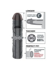 FANTASY X TENSIONS MEGA 3 EXTENSION NEGRO PARA EL PENE