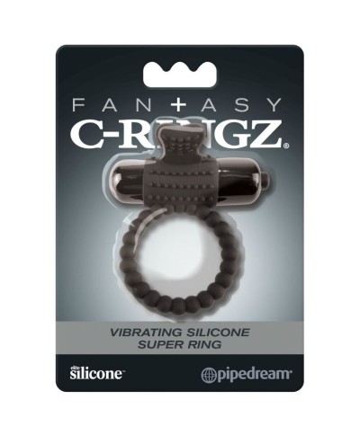 FANTASY C RINGZ ANILLO VIBRADOR DE SILICONA NEGRO