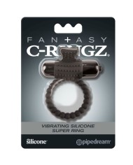 FANTASY C RINGZ ANILLO VIBRADOR DE SILICONA NEGRO