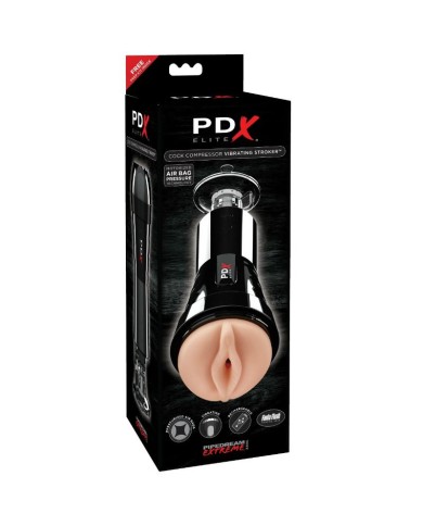 PDX ELITE MASTURBADOR CON VIBRACION Y EFECTO COMPRESOR