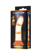 PRETTY LOVE MAGICAL NIGHTFALL DILDO SIN VIBRACION LUMINOSO NARANJA
