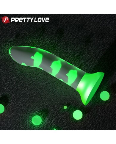 PRETTY LOVE MAGICAL NIGHTFALL DILDO SIN VIBRACION LUMINOSO VERDE