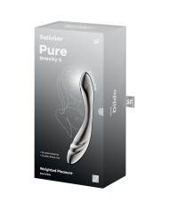 SATISFYER PURE GRAVITY 3 DILDO ACERO INOXIDABLE DOBLE USO