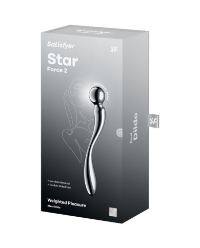 SATISFYER STAR FORCE 2 DILDO ACERO INOXIDABLE DOBLE USO