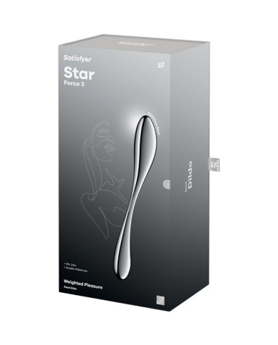 SATISFYER STAR FORCE 3 DILDO ACERO INOXIDABLE DOBLE USO
