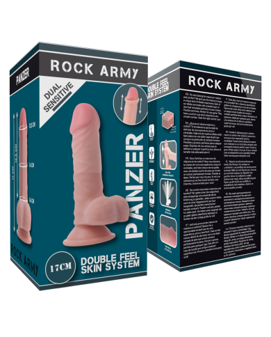 ROCKARMY DUAL DENSITY PANZER DILDO REALISTA 17 CM O 446 CM