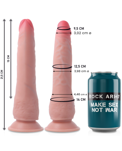ROCKARMY CRUSADER DILDO REALISTA DUAL DENSITY 215 CM O 446 CM