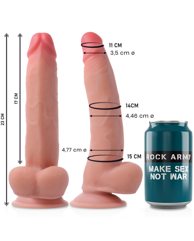 ROCKARMY LEOPARD DILDO REALISTA DUAL DENSITY 23 CM O 477 CM