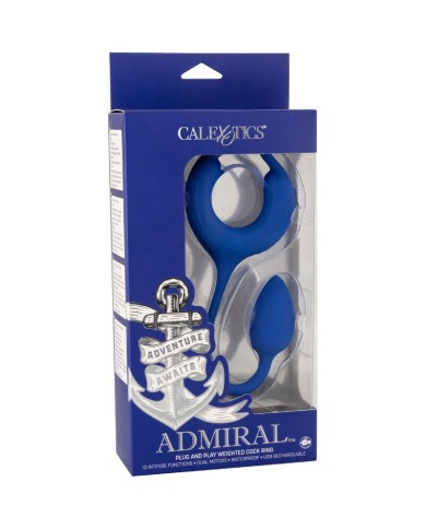 CALEXOTICS ADMIRAL ANILLO CON PESO PARA PENE AZUL CALEXOTICS ADMIRAL ANILLO CON PESO PARA PENE AZUL
