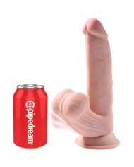 KING COCK PLUS 3D DILDO SWINGING BALLS 245 CM NATURAL
