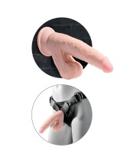 KING COCK PLUS 3D DILDO SWINGING BALLS 245 CM NATURAL