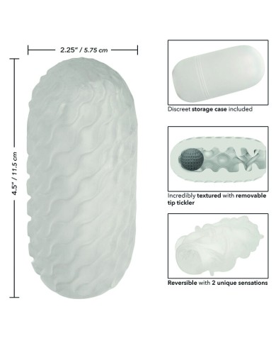CALEXOTICS BOUNDLESS STROKER BLANDO REVERSIBLE GRIS CALEXOTICS BOUNDLESS STROKER BLANDO REVERSIBLE GRIS