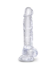 KING COCK CLEAR PENE REALISTICO CON TESTICULOS 165 CM TRANSPARENTE
