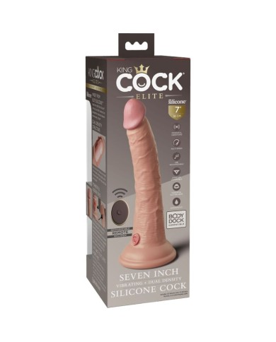 KING COCK ELITE DILDO REALISTICO VIBRADOR SILICONA CONTROL REMOTO 178 CM