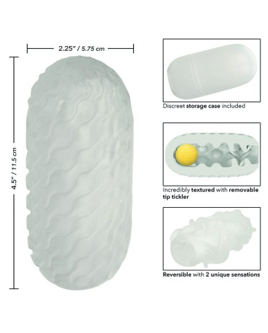 CALEXOTICS BOUNDLESS STROKER BLANDO REVERSIBLE AMARILLO CALEXOTICS BOUNDLESS STROKER BLANDO REVERSIBLE AMARILLO