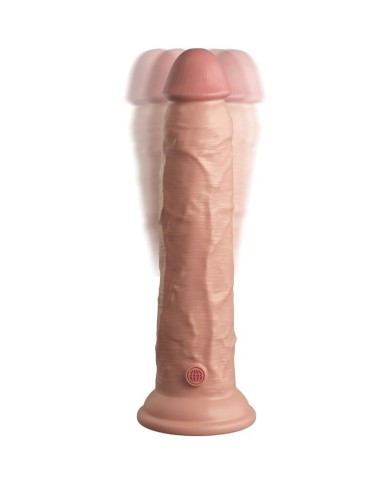 KING COCK ELITE DILDO REALISTICO VIBRADOR SILICONA CONTROL REMOTO 23 CM
