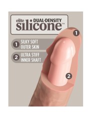 KING COCK ELITE DILDO REALISTICO VIBRADOR SILICONA CONTROL REMOTO 23 CM