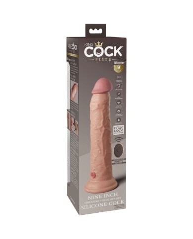 KING COCK ELITE DILDO REALISTICO VIBRADOR SILICONA CONTROL REMOTO 23 CM