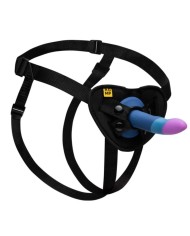 ROMP PICCOLO ARNES DILDO SILICONA CON VENTOSA TRICOLOR 14 CM