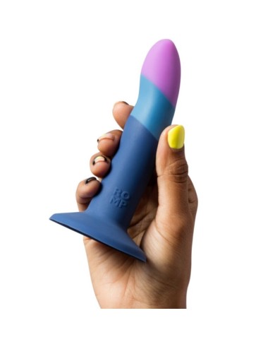 ROMP PICCOLO ARNES DILDO SILICONA CON VENTOSA TRICOLOR 14 CM