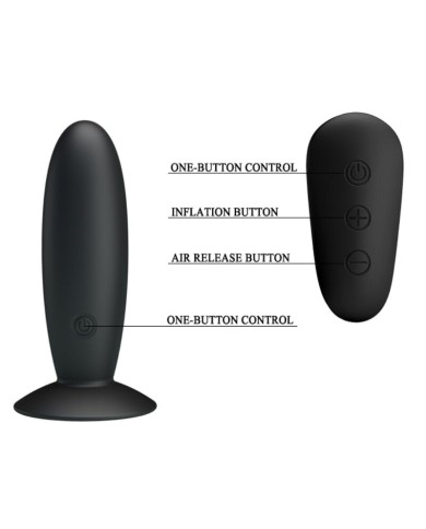 MR PLAY PLUG ANAL CON VIBRACION NEGRO CONTROL REMOTO