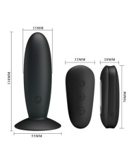 MR PLAY PLUG ANAL CON VIBRACION NEGRO CONTROL REMOTO