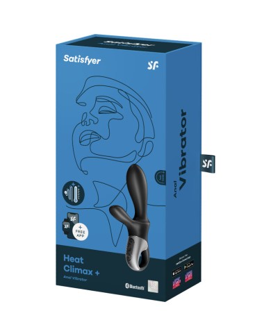 SATISFYER HEAT CLIMAX VIBRADOR ANAL APP NEGRO