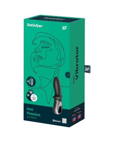 SATISFYER HOT PASSION VIBRADOR ANAL APP NEGRO
