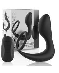 BLACKSILVER MASAJEADOR ANAL CONTROL REMOTO SILICONA RECARGABLE NEGRO