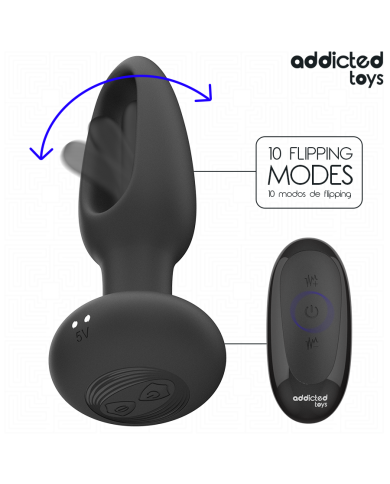 ADDICTED TOYS PLUG ANAL CON LENGUA VIBRADORA Y CONTROL REMOTO