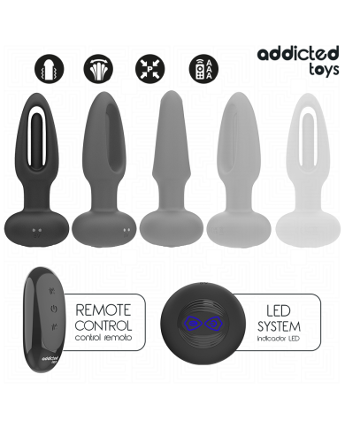 ADDICTED TOYS PLUG ANAL CON LENGUA VIBRADORA Y CONTROL REMOTO