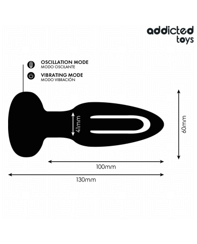 ADDICTED TOYS PLUG ANAL CON LENGUA VIBRADORA Y CONTROL REMOTO
