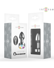 INTENSE PLUG ANAL TALLA S DE METAL VIBRADOR CON LUCES LED MULTICOLOR Y CONTROL REMOTO