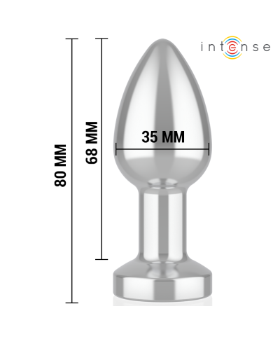 INTENSE PLUG ANAL TALLA S DE METAL VIBRADOR CON LUCES LED MULTICOLOR Y CONTROL REMOTO