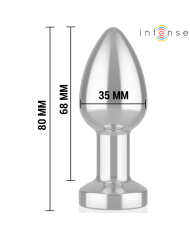 INTENSE PLUG ANAL TALLA S DE METAL VIBRADOR CON LUCES LED MULTICOLOR Y CONTROL REMOTO