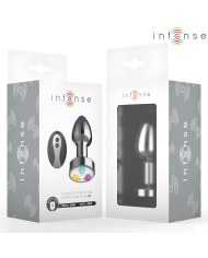 INTENSE PLUG ANAL TALLA M DE METAL VIBRADOR CON LUCES LED MULTICOLOR Y CONTROL REMOTO