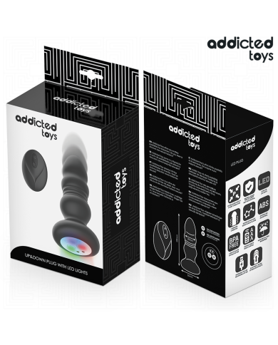 ADDICTED TOYS PLUG ANAL VIBRADOR THRUSTING Y LUZ LED CONTROL REMOTO