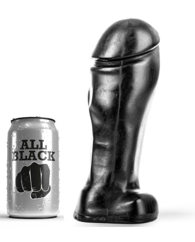ALL BLACK DONG 22 CM PUNTA ANCHA