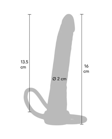 GET REAL DOUBLE TROUBLE PENETRADOR ANAL SILICONA 16 CM