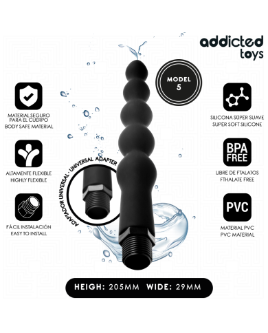 ADDICTED TOYS LIMPIADOR ANAL CON ADAPTADOR UNIVERSAL MODELO 5
