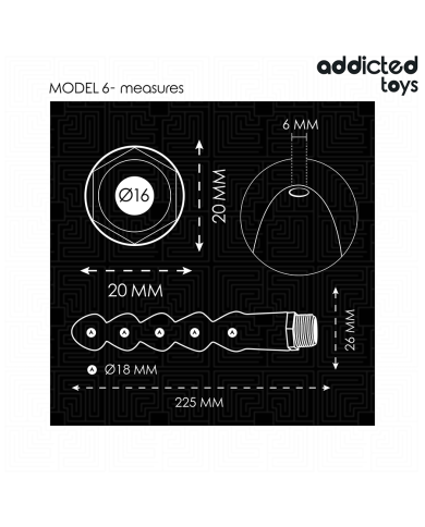 ADDICTED TOYS LIMPIADOR ANAL CON ADAPTADOR UNIVERSAL MODELO 6