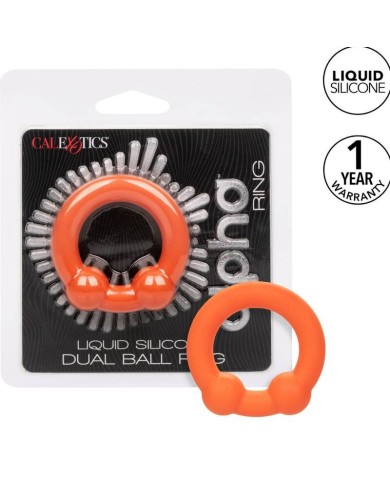 CALEXOTICS ALPHA ANILLO DOBLE BOLA NARANJA CALEXOTICS ALPHA ANILLO DOBLE BOLA NARANJA