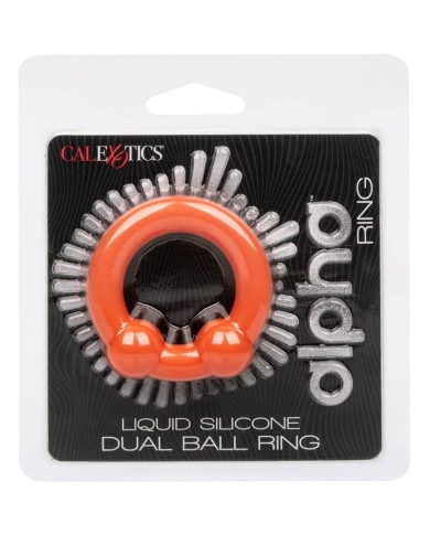 CALEXOTICS ALPHA ANILLO DOBLE BOLA NARANJA CALEXOTICS ALPHA ANILLO DOBLE BOLA NARANJA