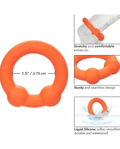 CALEXOTICS ALPHA ANILLO DOBLE BOLA NARANJA CALEXOTICS ALPHA ANILLO DOBLE BOLA NARANJA